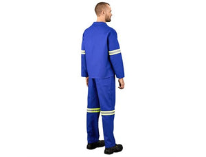 Technician 100% Cotton Conti Suit - Reflective Arms & Legs - Yellow Tape