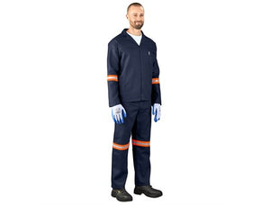 Technician 100% Cotton Conti Suit - Reflective Arms & Legs - Orange Tape