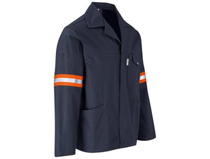 Artisan Premium 100% Cotton Jacket - Reflective Arms & Back - Orange Tape