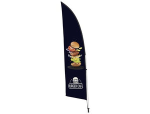Legend 2M Sublimated Arcfin Double-Sided Flying Banner - 1 complete unit