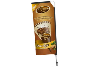 Legend 2M Sublimated Telescopic Double-Sided Flying Banner - 1 complete unit