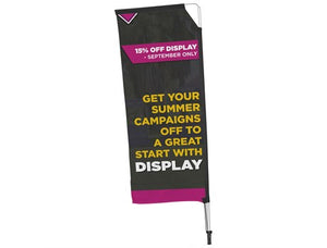 Legend 2M Sublimated Telescopic Double-Sided Flying Banner - 1 complete unit