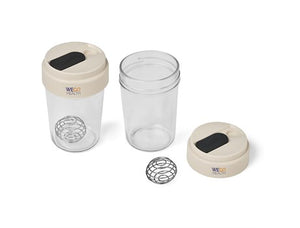 Kooshty Hero Glass Protein Shaker - 700ml - Cream