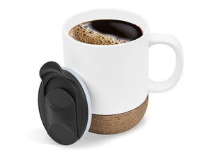 Serendipio Sienna Cork & Ceramic Sublimation Coffee Mug - 340ml