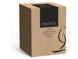 Okiyo Moco Glass & Bamboo Double-Wall Cup - 350ml