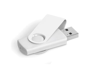Axis Gyro White Flash Drive - 4GB
