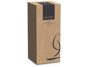 Okiyo Hamana Glass & Bamboo Water Jug - 1.5 Litre