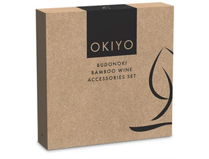 Okiyo Budonoki Bamboo Wine Accessories set
