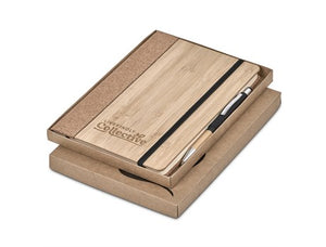 Okiyo Eri Bamboo & Cork Notebook & Pen Set