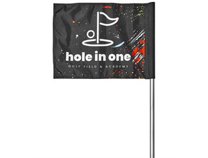 Sample Hoppla Tournament Golf Flag - White