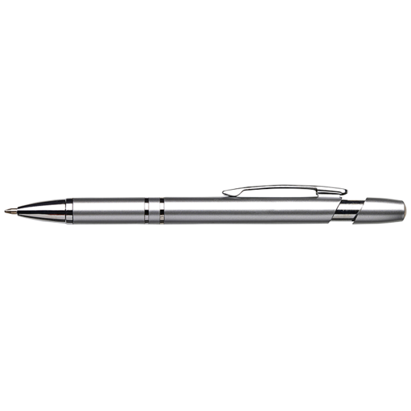 Dual Ring Metallic Ballpoint Pen - Image 2