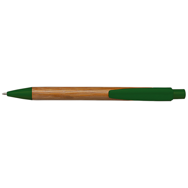 Bamboo Ballpoint Pen with Plastic Trims - Image 5