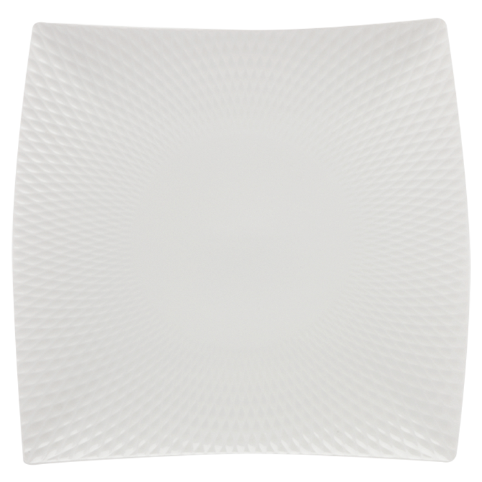 White Basics Diamonds Square Platter | Brand Garage