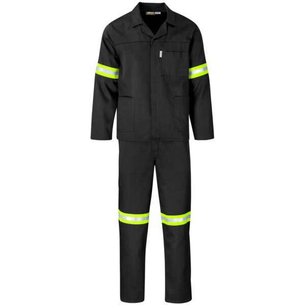 Trade Polycotton Conti Suit - Reflective Arms, Legs & Back - Yellow Tape - Image 3