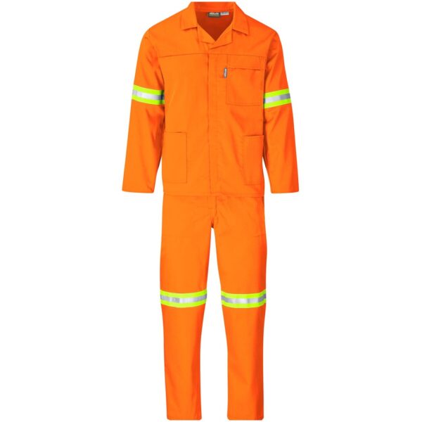 Trade Polycotton Conti Suit - Reflective Arms, Legs & Back - Yellow Tape - Image 4