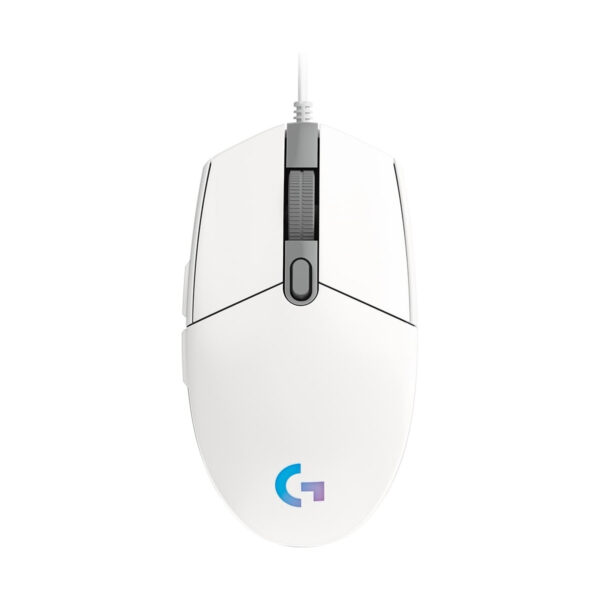 Logitech G102 LIGHTSYNC 8,000 DPI RGB White Wired Gaming Mouse - Image 2