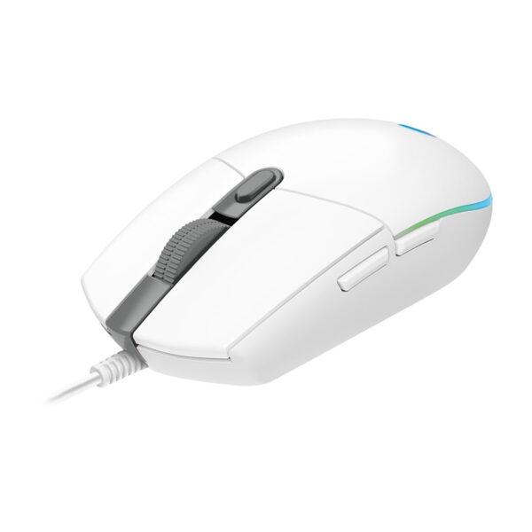 Logitech G102 LIGHTSYNC 8,000 DPI RGB White Wired Gaming Mouse - Image 3