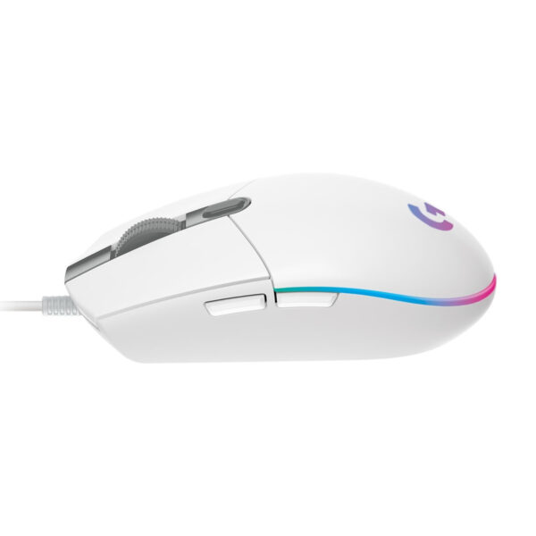 Logitech G102 LIGHTSYNC 8,000 DPI RGB White Wired Gaming Mouse - Image 4