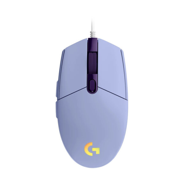 Logitech G102 LIGHTSYNC 8,000 DPI RGB Lilac Wired Gaming Mouse - Image 2