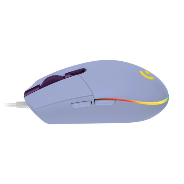 Logitech G102 LIGHTSYNC 8,000 DPI RGB Lilac Wired Gaming Mouse - Image 3