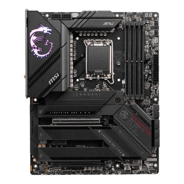 MSI MPG Z790 Carbon WIFI Intel Raptor Lake LGA1700 ATX Gaming Motherboard - Image 2