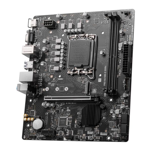 MSI PRO H610M-E DDR4 Intel H610 Alder Lake LGA 1700 Micro-ATX Desktop Motherboard - Image 2