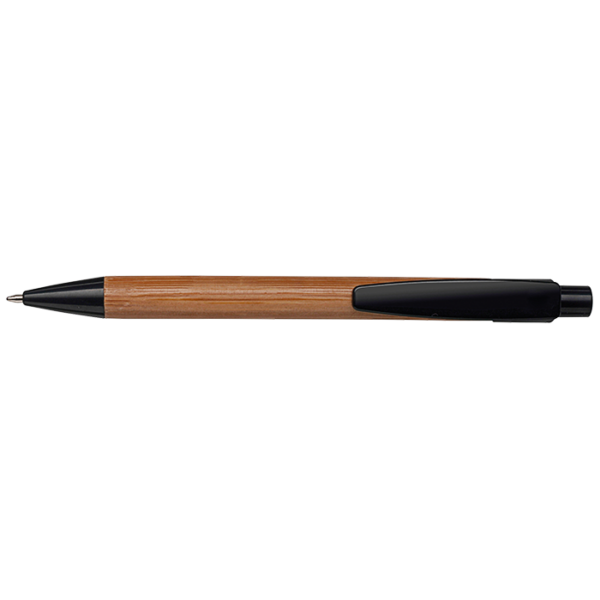 Bamboo Ballpoint Pen with Plastic Trims - Image 8