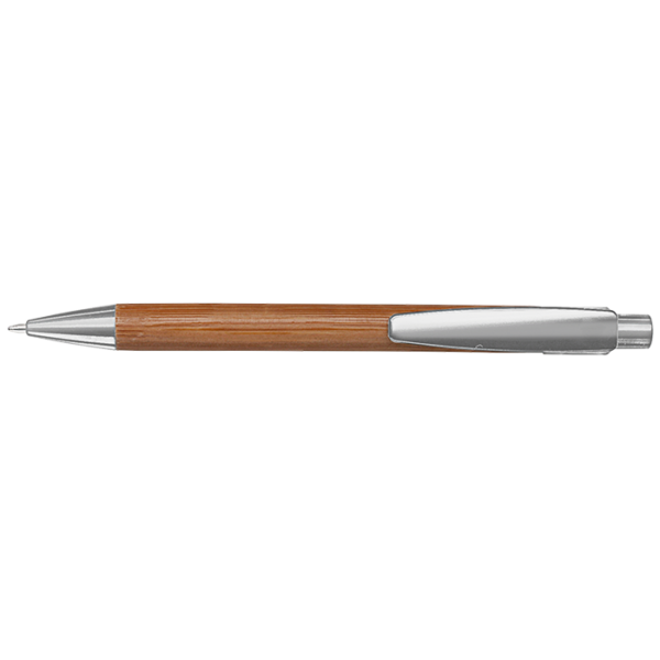 Bamboo Ballpoint Pen with Plastic Trims - Image 6