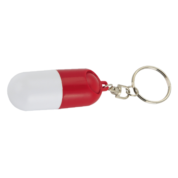 Capsule Shape Pill Box Keyring