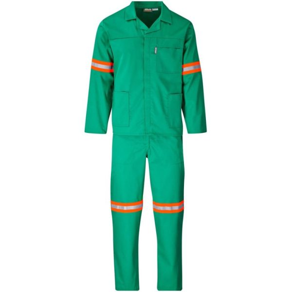 Trade Polycotton Conti Suit - Reflective Arms & Legs - Orange Tape - Image 2