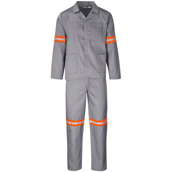 Trade Polycotton Conti - Suit Reflective Arms, Legs & Back - Orange Tape - Image 3