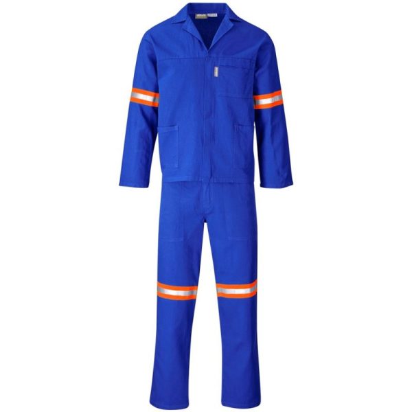 Technician 100% Cotton Conti Suit - Reflective Arms & Legs - Orange Tape - Image 2