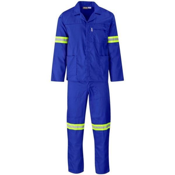 Trade Polycotton Conti Suit - Reflective Arms & Legs - Yellow Taped - Image 2