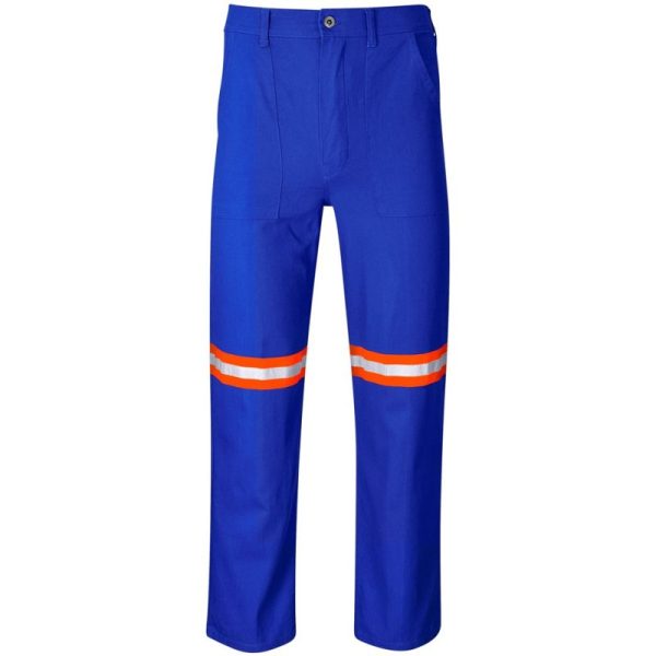 Artisan Premium 100% Cotton Pants - Reflective Legs - Orange Tape - Image 4