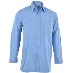 Mens Harry Casual Long Sleeve Shirt - Sky Blue