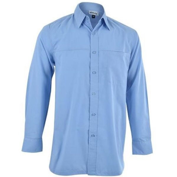 Mens Harry Casual Long Sleeve Shirt - Sky Blue