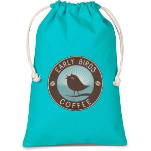 Altitude Allsorts Midi Cotton Drawstring Pouch - Turquoise