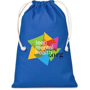 Altitude Allsorts Maxi Cotton Drawstring Pouch - Blue