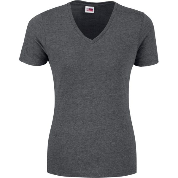 Ladies Michigan Melange V-Neck T-Shirt - Image 5