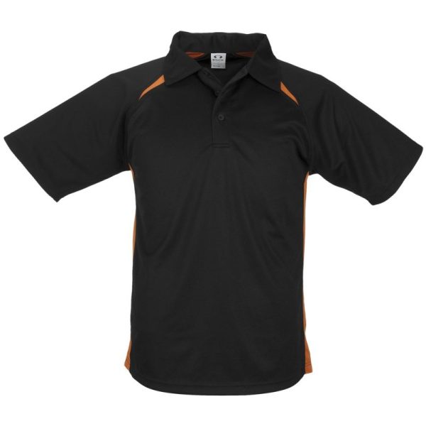 Kids Splice Golf Shirt - Black Orange - Image 2