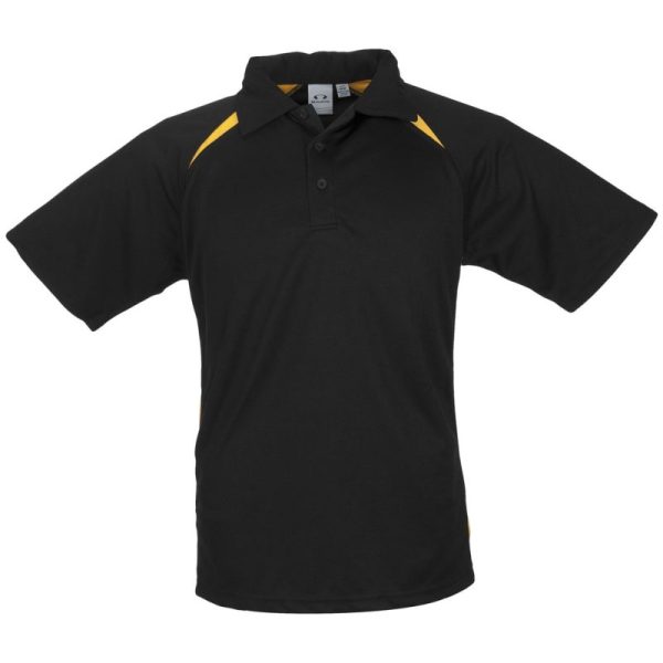 Kids Splice Golf Shirt - Black Yellow - Image 2