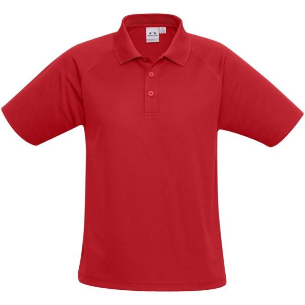Kids Sprint Golf Shirt - Red - Image 2