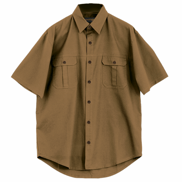 Plain Bush Shirt Mens - Image 7