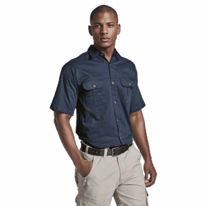 Plain Bush Shirt Mens