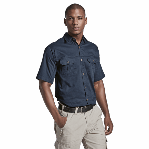 Plain Bush Shirt Mens