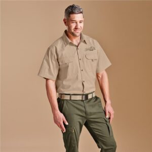 Mens Short Sleeve Mawenzi Twill  Shirt New