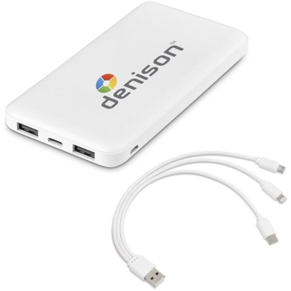 Kingpin White 10 Compact Power Bank – 10,000mAh - Image 2