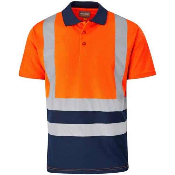 Surveyor Two-Tone Hi-Viz Reflective Golf Shirt - Image 2