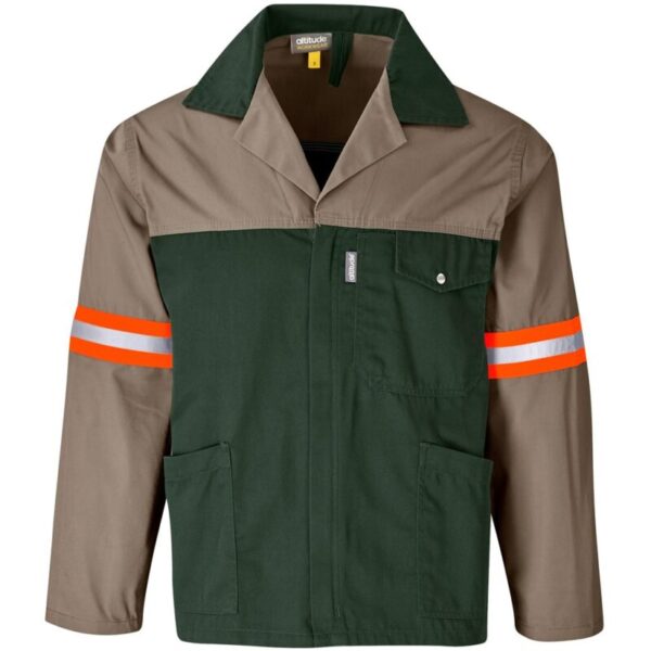 Site Premium Two-Tone Polycotton Jacket - Reflective Arms & Back - Orange Tape - Image 2