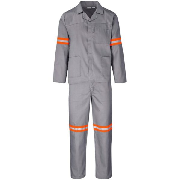 Trade Polycotton Conti - Suit Reflective Arms, Legs & Back - Orange Tape - Image 2